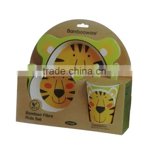 NEW Eco-friendly Bamboo Fiber Kids Dinnerware Set thumbnail-1