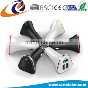 BSCI Factory Hot Sale Mobile Phone Accessories Triple 3 USB Ports Auto Charger Cellphone Car Charger thumbnail-3
