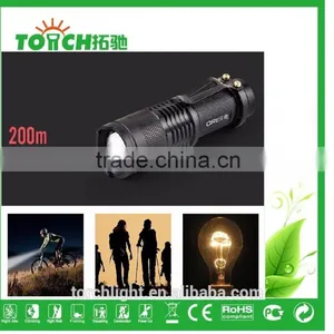 High Power Flashlight 3w XPE Led Flashlights Zoomable 3 Modes for AA/14500 Battery Waterproof Flashlight thumbnail-4