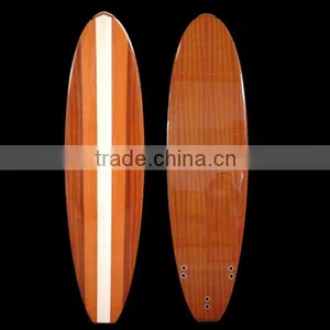 Wood Veneer Squar Tail Epoxy Surf Board thumbnail-1