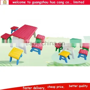 Plastic Cheap High Quality Mating Table and Chair for Room School Daycare thumbnail-1