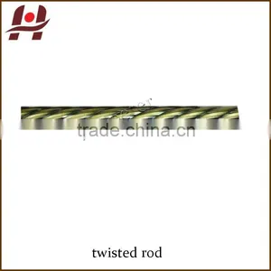 Metal Iron Brass Stainless Steel Twisted Curtain Rod thumbnail-1