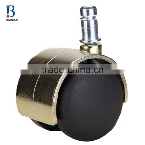 2016 China Hot-sale 2 Inch Golden Electroplated Adjustable Furniture Caster Wheels thumbnail-1
