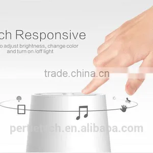 Portable Mobile App Control Color Changing LED Lamp Bluetooth Speaker With Touch Panel thumbnail-3