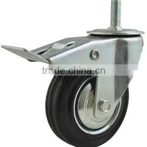Black Rubber Caster thumbnail-6