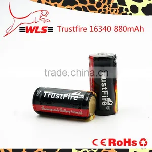 Original 16340 Li-ion Battery Trustfire 3.7V 16340 880mah Rechargeable Cell Made in China thumbnail-4