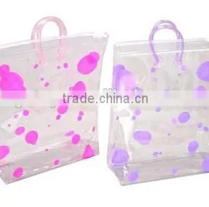 PVC Ladies Cosmetics Bags Floral Shopping Bag thumbnail-1