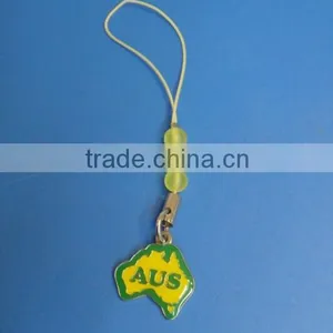 Australia Map Shape Metal Cell Phone Strap thumbnail-1