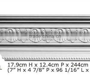 High Quality Good Price Beautiful New Modern Luxury Decorative pu Carved Cornice Mouldings thumbnail-4