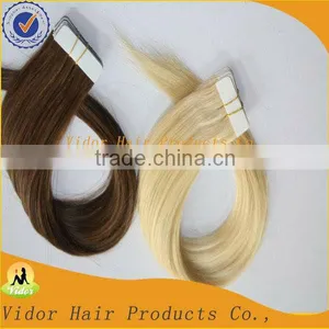 No Tangle Brazilian Human Hair Skin Weft Remy Tape Hair Extensions thumbnail-1