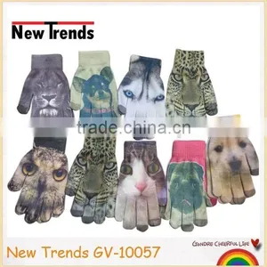 3D Animal Printing Acrylic Magic Gloves Telefingers Gloves thumbnail-1