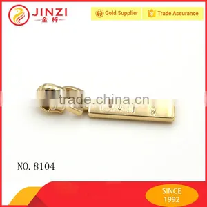 Shiny Gold Color Engraved Letters Zipper Puller thumbnail-1