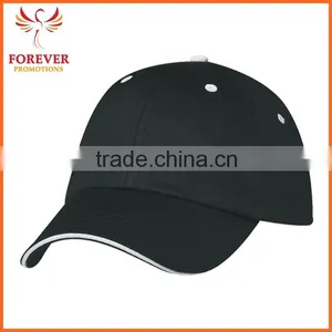 2015 Manufactory Structured Royal Blue Cotton Baseball Cap With Sandwich Visor thumbnail-2
