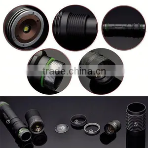 V5-858 High Quality XM-L T6 Led High Power Torch Zoomable Most Powerful Flashlight thumbnail-3