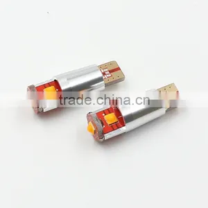 Amber T10 Canbus W5W LED Epistar 3SMD Canbus Error Free Yellow Car Auto LED Light Bulb Lamp Dashboard License Plate Panel Lights thumbnail-2