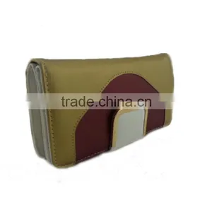 Leather Pocket Money Bag Zipper Purse for Women Security Wallet Wtih Lots of Card Holder thumbnail-3