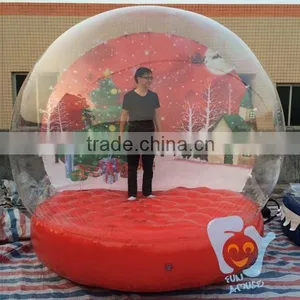 5m Outdoor Christmas Ornament Giant Xmas Inflatable Giant Snow Globe for Take Photo thumbnail-1