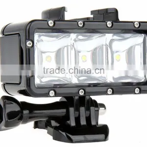 Wholesale SupTig 30M Waterproof 300LM Video Light for Go Pro / Dazzne / Yi Camera(Black) thumbnail-2