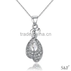 MLA62a Rhodium Plated Small Pendant thumbnail-1