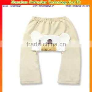 100% Cotton Cute Print High Waist Baby Pants thumbnail-1