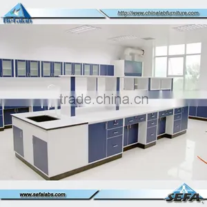 Floor Mounted Steel Work Bench With Drawers and Sink Chinese Lab Furniture Price thumbnail-1