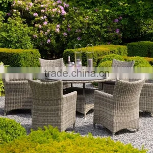 Round Dining Set With 6 Chairs for Your Garden thumbnail-1