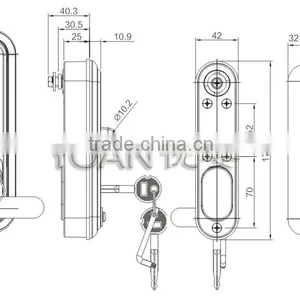 High Security Metal Cabinet Door Lock for Steel Filing Cabinet and Office Cabinet thumbnail-2
