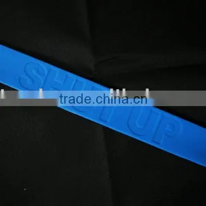 Debossed Silicone Metal Bracelet thumbnail-1