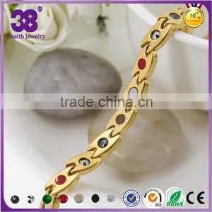 Handmade 5 in 1 Germanium Gold Hand Chain of Wedding Bracelet thumbnail-3