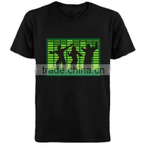 Dancing Flashing el Equalizer t Shirt With 4pcs Sound Active Inverter thumbnail-1