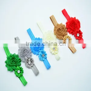 17colors European American Baby Rose Flower, Shabby Rose Hairband thumbnail-5
