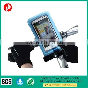 Bike Bicycle Handlebar Mount Holder Waterproof Case Bag for All 5.5 Inch Phones thumbnail-1