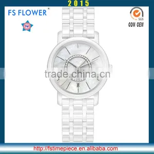 FS FLOWER - 2016 New Watch Pure White Ceramic Watch Gift For Valentine's Day thumbnail-2