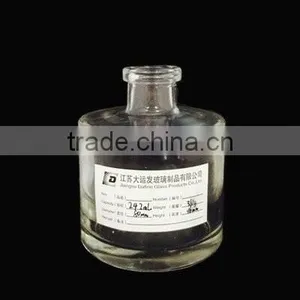 Home Decorative Round Aroma Reed Diffuser Glass Bottle With Rattan Sticks thumbnail-1