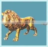 Brass Lion Figure , Brass Animal Figures , Statue , Sculpture thumbnail-1