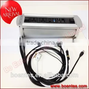 Motorized Desktop Socket With HDMI and Indian Power Cable/ Electric Desktop Plugs thumbnail-1