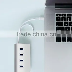 Aluminum Casing NEW USB 3.1 Type C to 4 Ports USB 3.0 HUB thumbnail-1