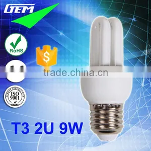 T3 T4 Tube 9 Watt 2U CFL Light For Down Lamp And Table Lamp Decoration thumbnail-1
