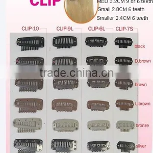 100pcs Black 2.8cm Hair Snap Wigs Clips for Machine Wefted/weaving Extensions Medium Professional Salon Accessories Brown Blonde thumbnail-1