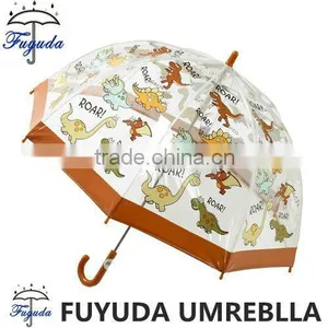 POE Cartoon Printing Dome Children Transparent Umbrella thumbnail-1