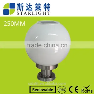 White 25cm Ball Multiple-function Acrylic Material Pedestal Solar Wall Light thumbnail-1
