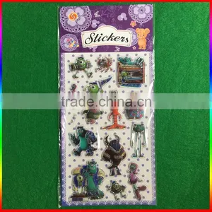 Embossed PVC Stickers Cartoon Figure Stickers With Silver Range thumbnail-1