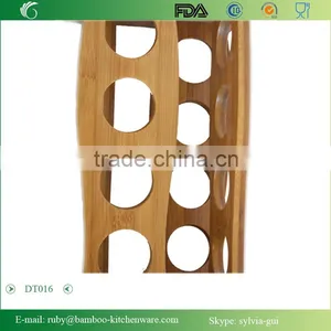 DT016/Bamboo Wooden Salt Pepper Surgar Spice Glass Bottle Jar Shaker Holder Rack Stand thumbnail-4
