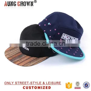 Design Custom Made Your Own Flat Brim 5 Panel Cap thumbnail-3