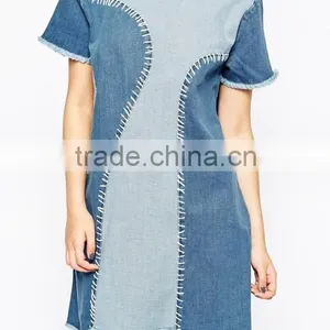 House Of Holland A-Line Denim Dress Lightweight Denim thumbnail-1