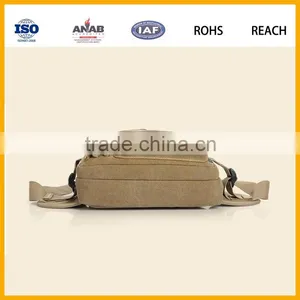Classical Style Multilayer Adjustable Strap Canvas Waist Bag for Outdoor Cycling thumbnail-3