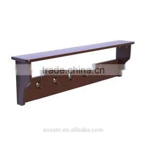 HomCom Coffee 42" 6 Hook Hanging Entryway Shelf thumbnail-2