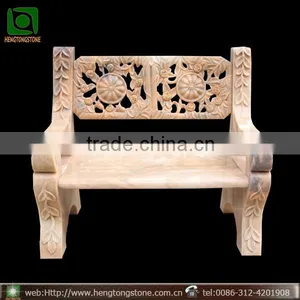 Home Garden Yellow Marble Bench thumbnail-1