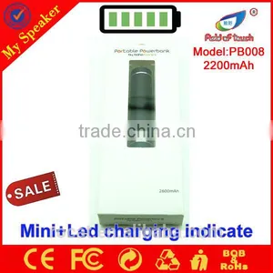 Factory Price Mobile Phone Use Colorful 2200mah Slim Powerbank thumbnail-3