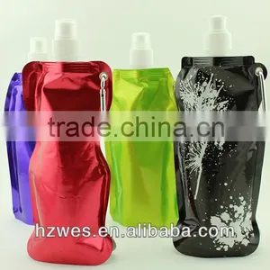 Aluminum Foil Folding Sports Kettle With Carabiner 500ML/Food Grade/Fashion thumbnail-1